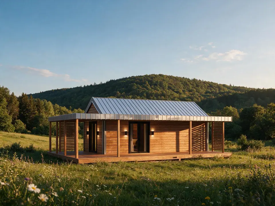 Modulhaus Hellwach auf einer Wiese, Visualisierung